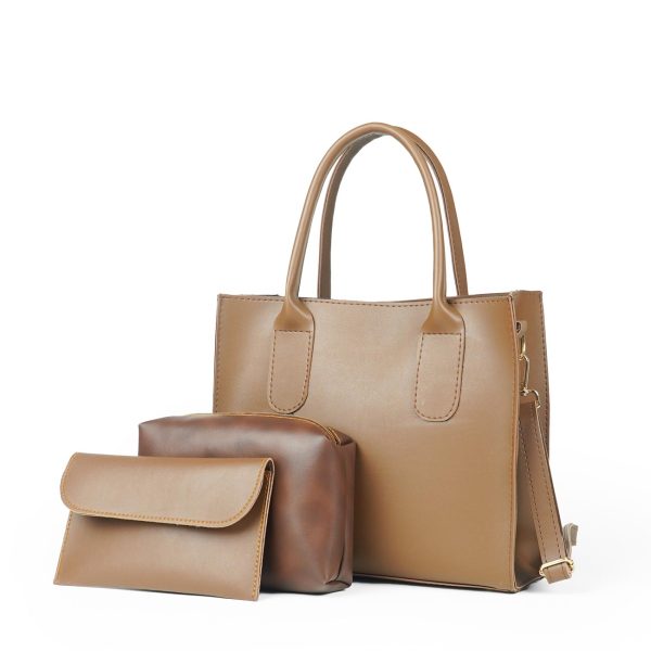 catchy bag set of 3 brown Fashion