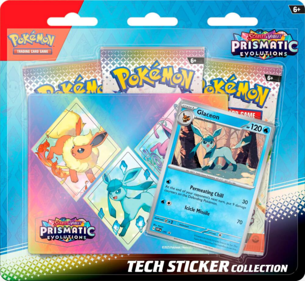 Pokémon Prismatic Evolutions Tech Sticker Collection Glaceon Online Hot Sale