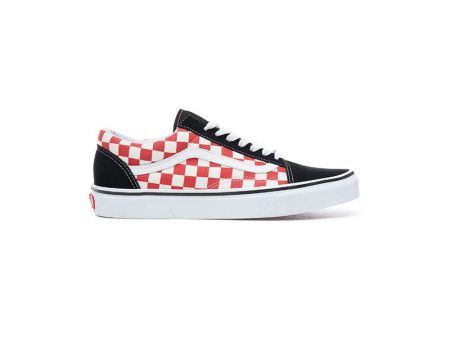 VANS Old Skool - Checkerboard Black   Red Online now