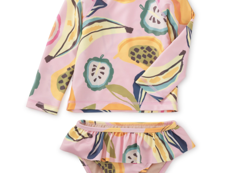 Tea Collection Rash Guard Baby Swim Set Tropical Fruit Supply