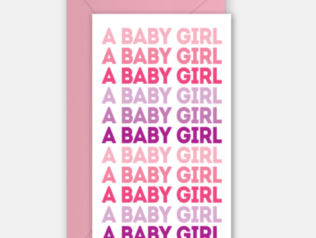 Enclosure Card Baby Girl Repeat Sale