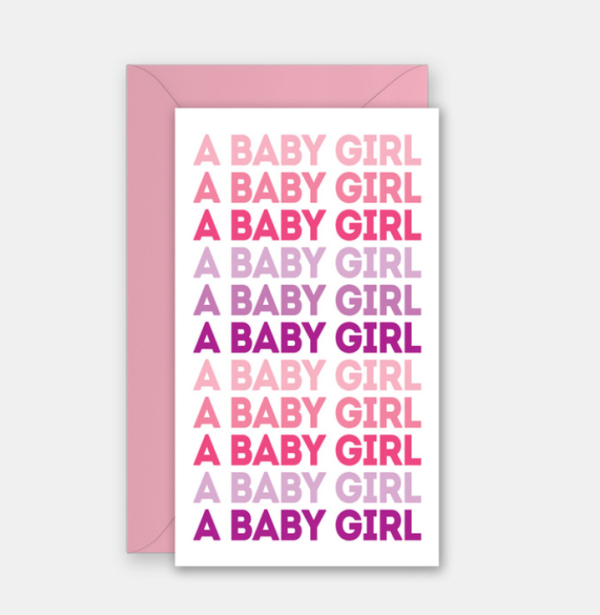 Enclosure Card Baby Girl Repeat Sale