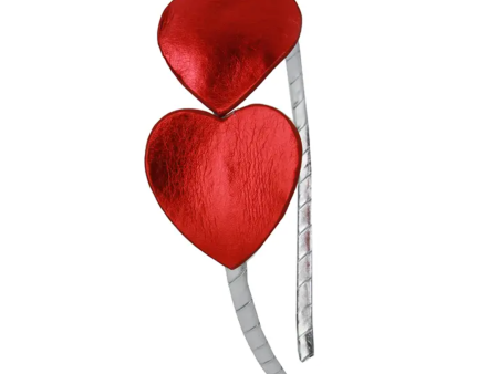 Sparkle Sisters 3 Metallic Heart Headband on Sale