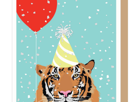 Tiger + Red Ballon Birthday Card Online Hot Sale