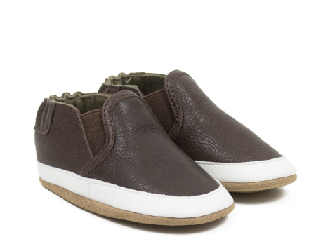 Robeez Liam Basic Soft Soles Chocolate Brown on Sale