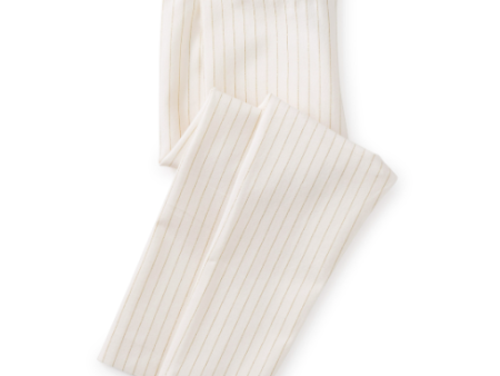 Tea Collection Metallic Stripe Baby Leggings Chalk Cheap