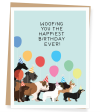 Dogwalk Birthday Party Birthday Card Online