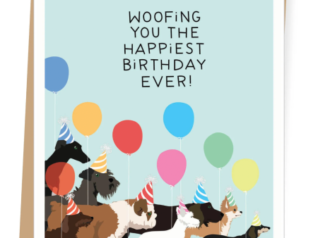 Dogwalk Birthday Party Birthday Card Online