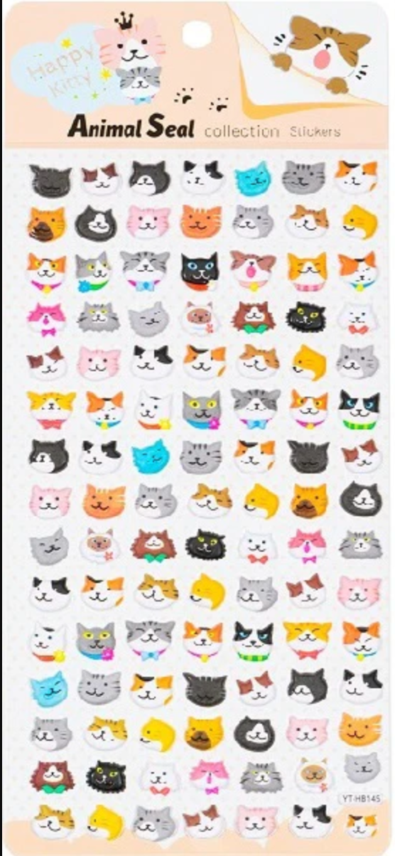 Cats Puffy Stickers Online