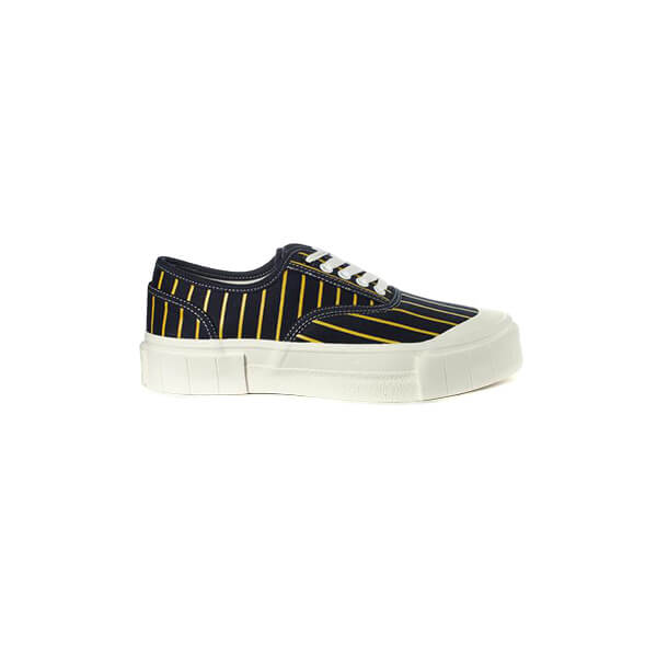 GOOD NEWS LONDON Hurler 2 Low - Navy Yellow Stripe For Cheap