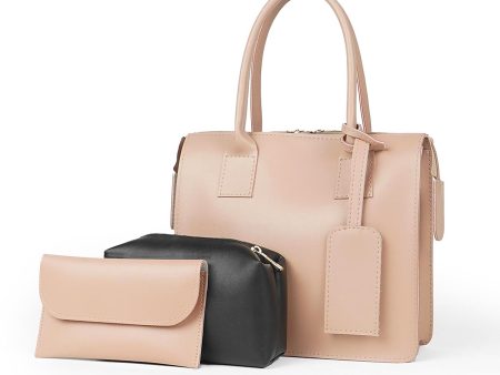 Clever set of 3 Bag peach Fashion