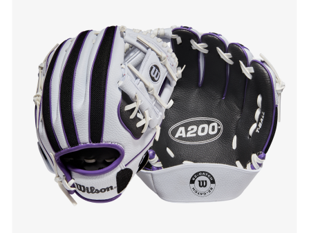 2022 Wilson A200 EZ Catch 10  Glove - White Black Purple Sale