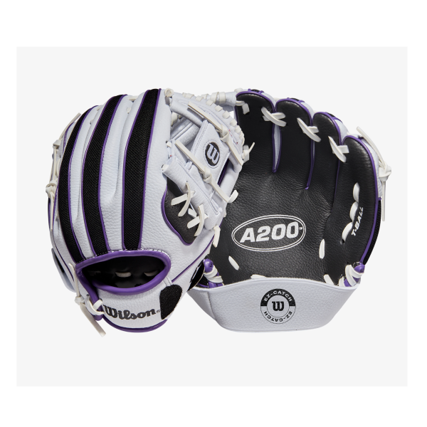 2022 Wilson A200 EZ Catch 10  Glove - White Black Purple Sale