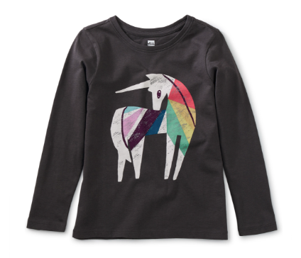 Tea Collection Rainbow Unicorn Graphic Tee Pepper For Sale