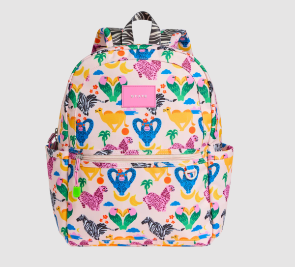 State Bags Recycled Polycanvas Kane Kids Travel Animal Hearts on Sale