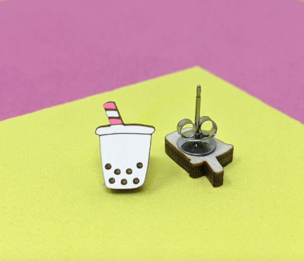 Unpossible Cuts Boba Tea Fun Food Earrings on Sale