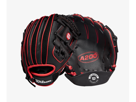 2022 Wilson A200 EZ Catch 10  Glove - Black Red on Sale