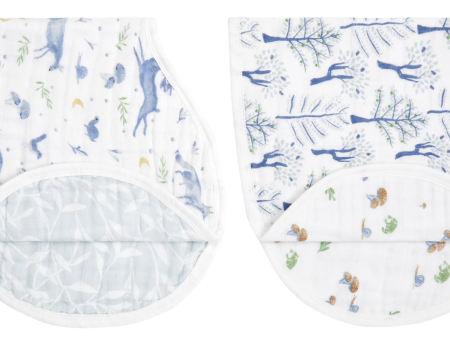 Aden + Anais 2-Pack Organic Cotton Burpy Bibs Outdoors Online Sale