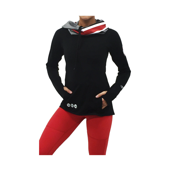 The Ohio State University Luxe Funnel Neck Long Sleeve Top Black Supply