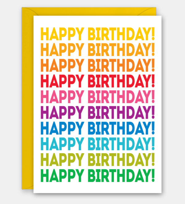 Greeting Card Happy Birthday Repeat For Sale