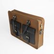 Buckle Laptop bag Brown & black on Sale