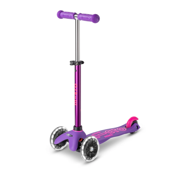 Micro Kickboard Mini Deluxe LED Purple Pink Hot on Sale