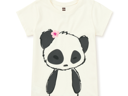 Tea Collection Panda Graphic Tee Chalk Size 3-6m For Discount