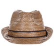 Dorfman Straw Fedora Natural Discount