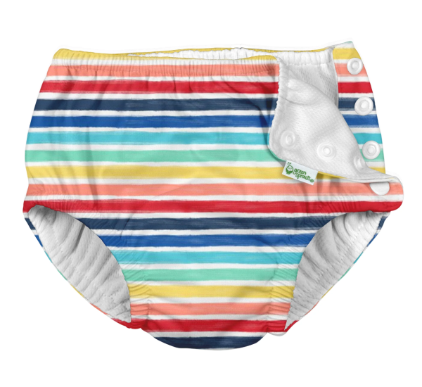 Green Sprouts Swimsuit Diaper Rainbow Stripe Size 12mo Online now