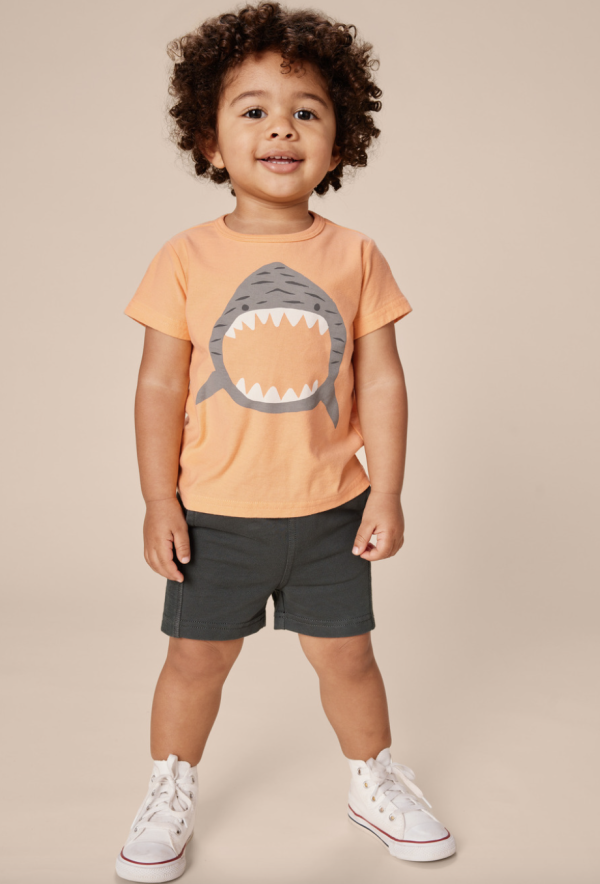 Tea Collection Baby Shark Baby Graphic Tee Cantaloupe Size 3-6m Online Hot Sale