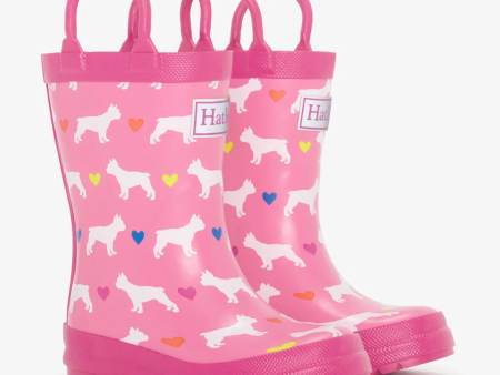 Hatley French Bulldogs Rain Boots Aurora Pink Online Hot Sale