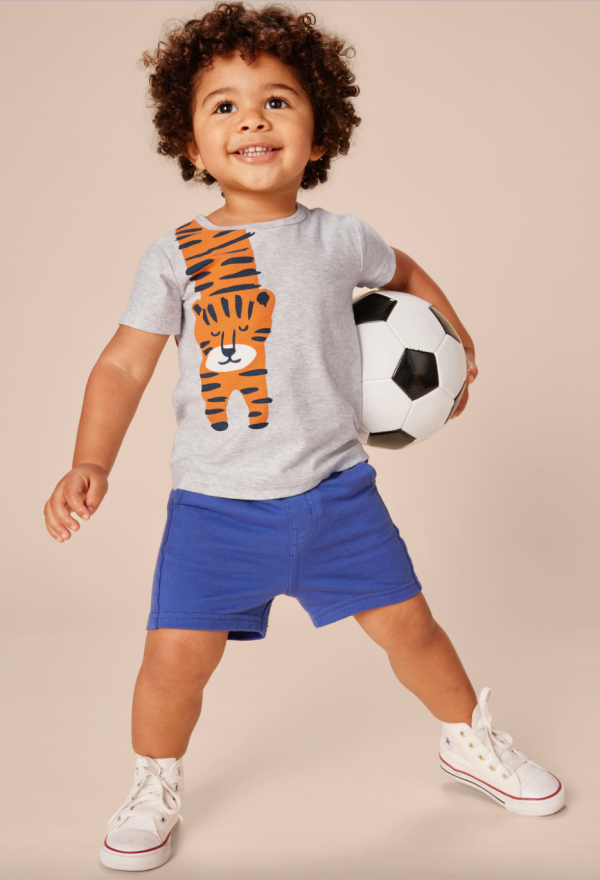 Tea Collection Tiger Turn Baby Graphic Tee Light Grey Heather For Cheap