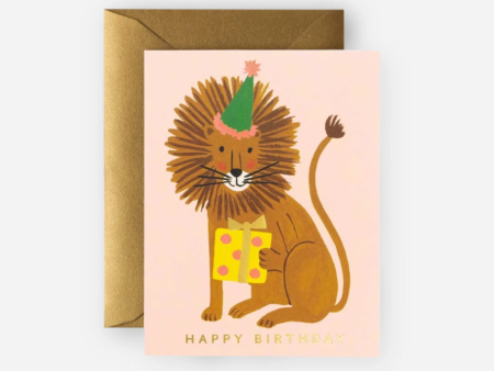 Rifle Paper Co. Lion Birthday Card For Sale