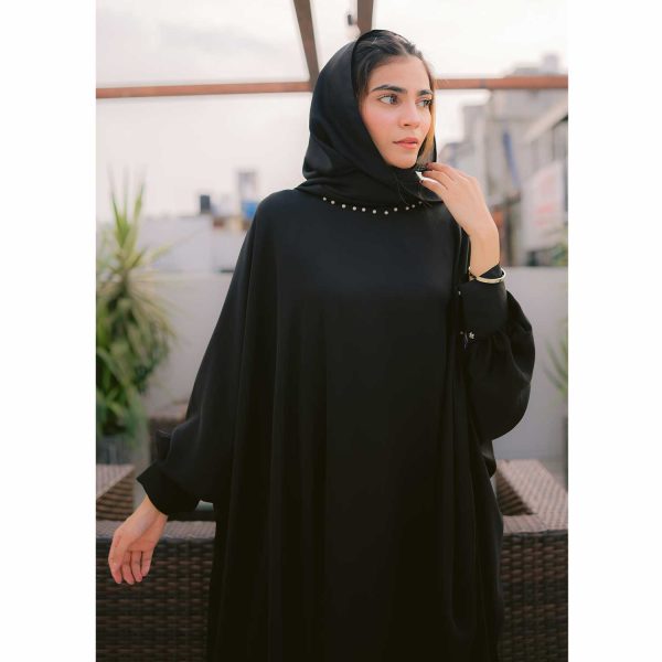 Cuff Sleeve Abaya Black (006) For Cheap