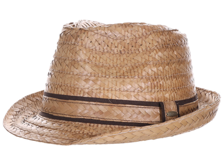 Dorfman Straw Fedora Natural Discount