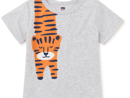 Tea Collection Tiger Turn Baby Graphic Tee Light Grey Heather For Cheap