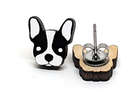 Unpossible Cuts Boston Terrier Stud Handmade Earrings For Cheap