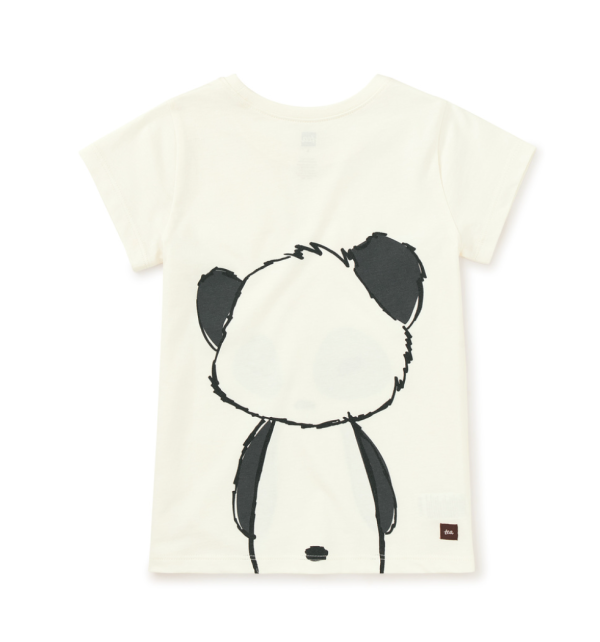 Tea Collection Panda Graphic Tee Chalk Size 3-6m For Discount