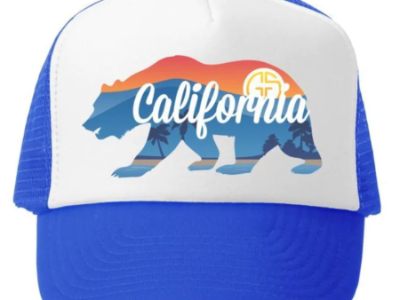 Cali Grown Trucker Hat Royal White Hot on Sale