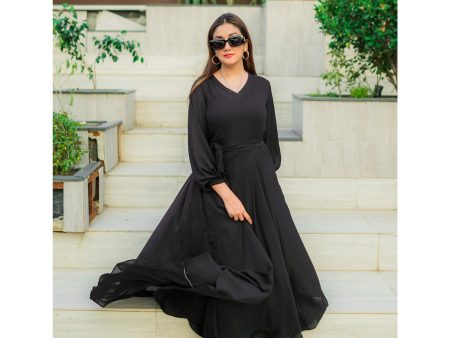 Twirly maxi dress (black) For Cheap