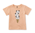 Tea Collection Panda Cone Baby Graphic Tee Salmon on Sale