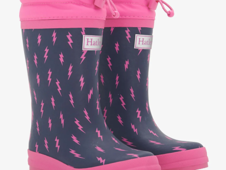 Hatley Mini Lightning Bolts Sherpa Lined Rain Boots For Sale