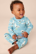 Tea Collection Long Sleeve Pocket Baby Romper Squabble Of Seagulls For Cheap