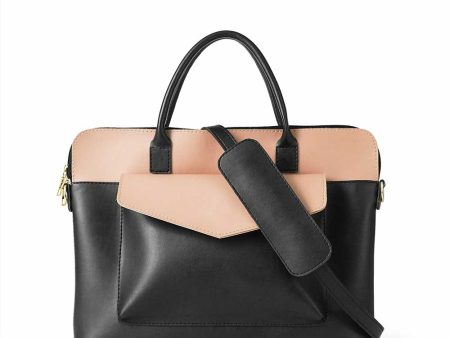 Sack Laptop Bag (Black & Peach) on Sale