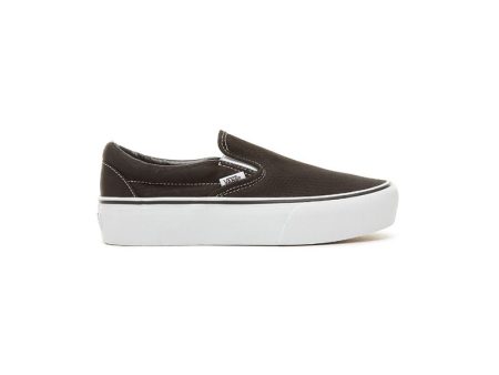 VANS Slip On Platform - Classic Black   White Discount