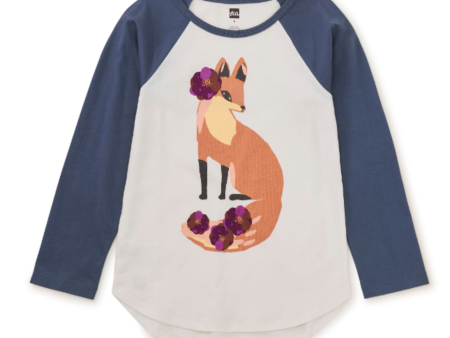 Tea Collection Fancy Fox Graphic Raglan Tee Chalk Online Hot Sale