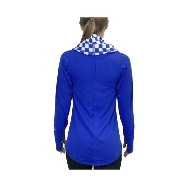 University of Kentucky Funnel Neck Long Sleeve Blue on Sale