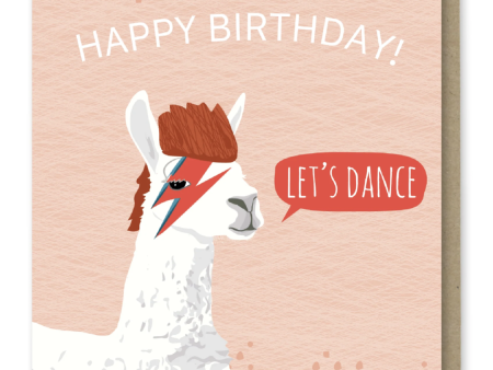 Bowie Llama Birthday Card Cheap