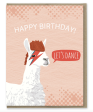 Bowie Llama Birthday Card Cheap