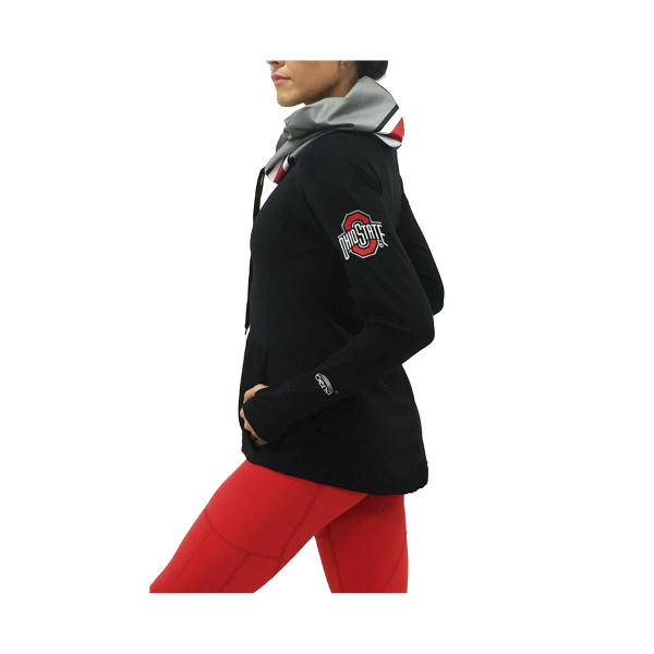 The Ohio State University Luxe Funnel Neck Long Sleeve Top Black Supply